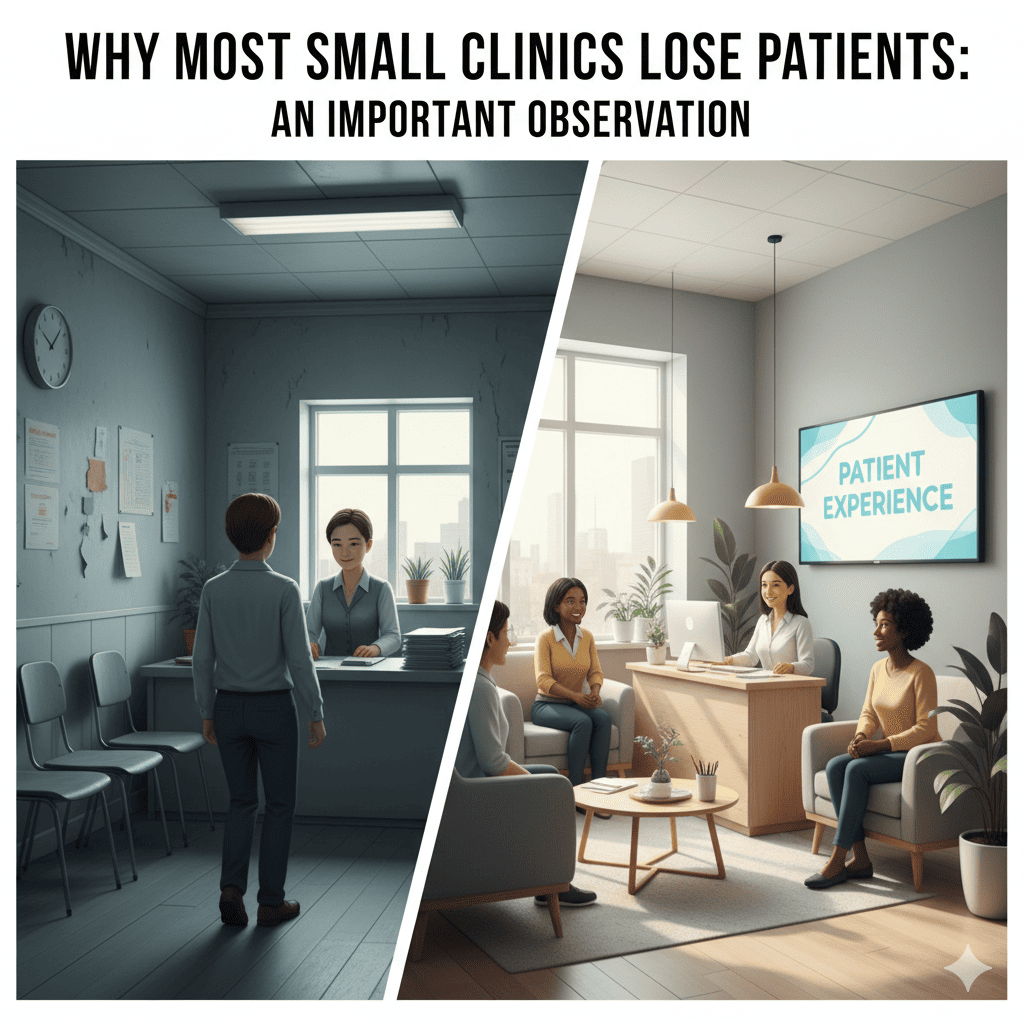 Why Most Small Clinics Lose Patients :an Important Observation