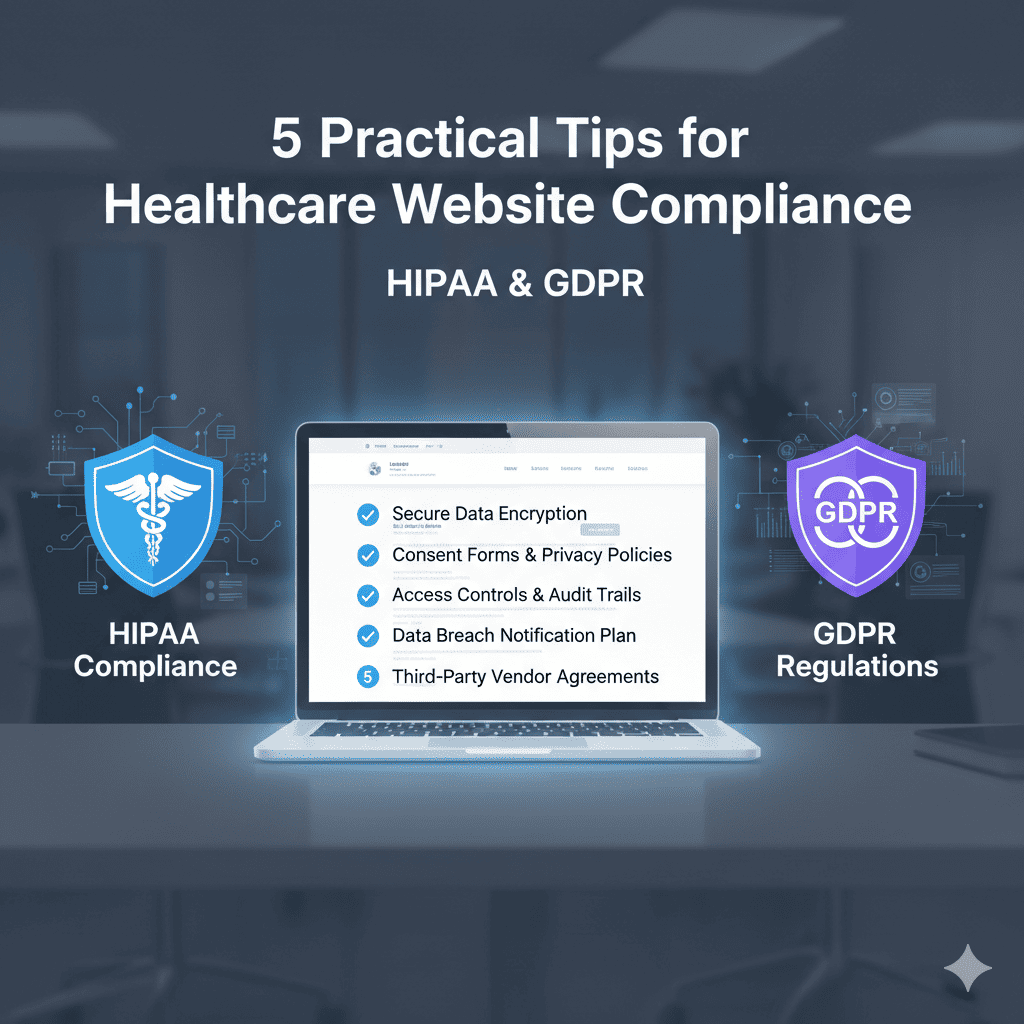 5 Practical Tips to Ensure Your Healthcare Website Complies with HIPAA & GDPR