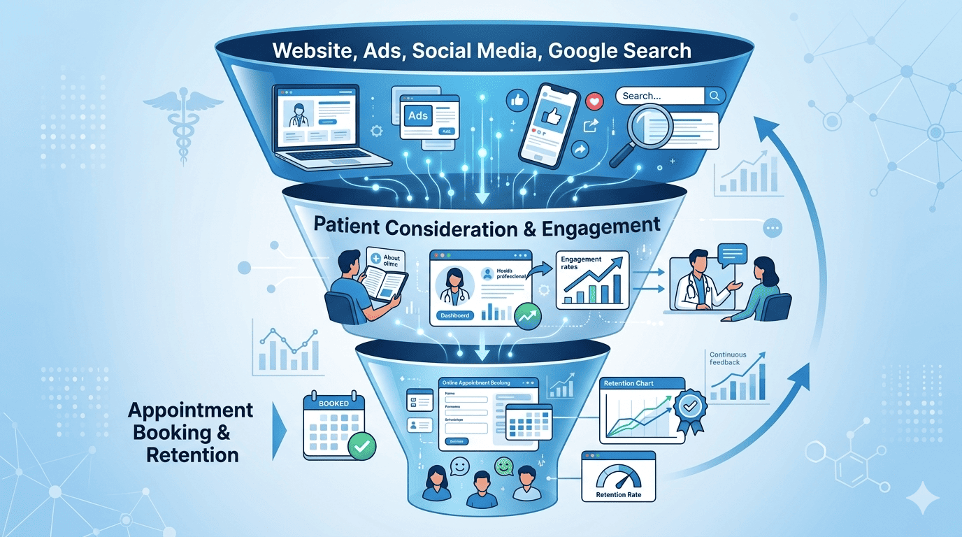 patient acquisition funnel healthcare