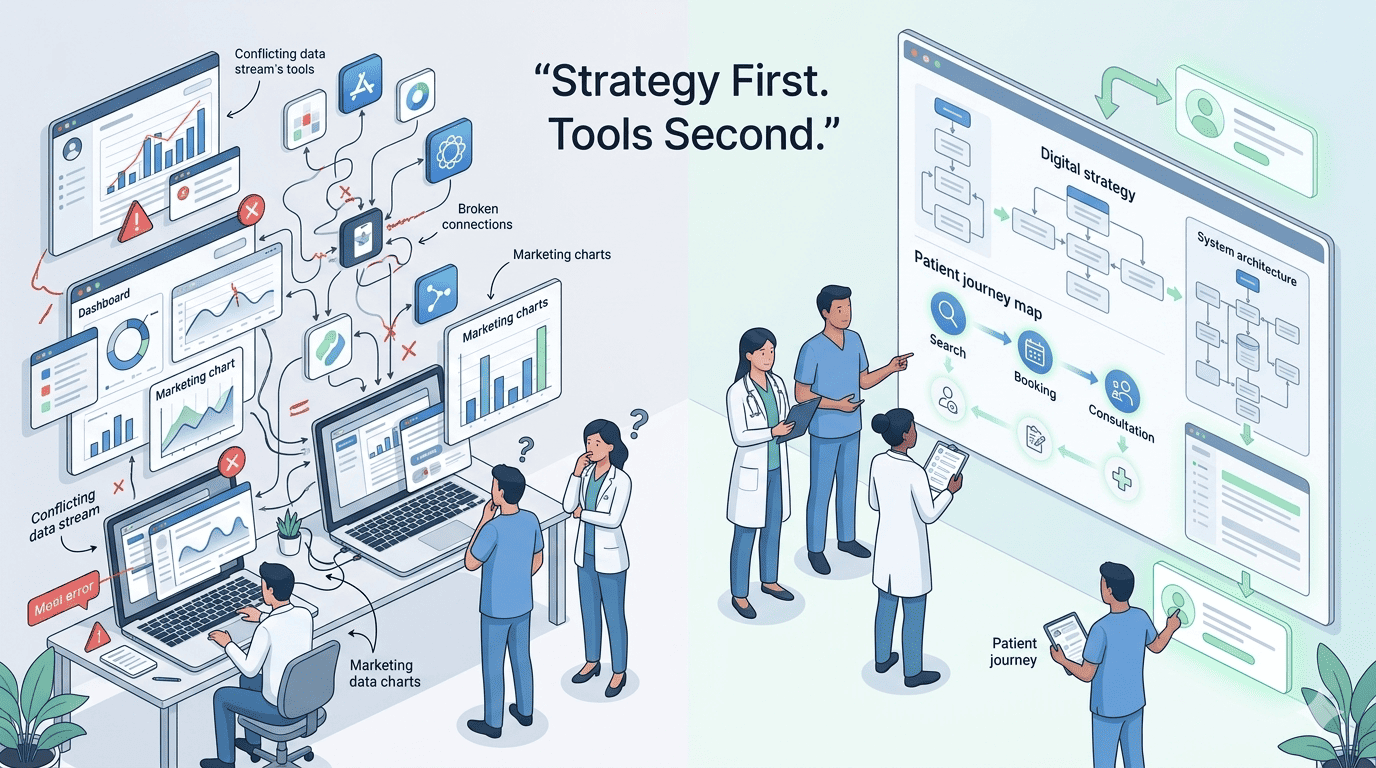 healthcare digital strategy before tools prevents system inefficiencies
