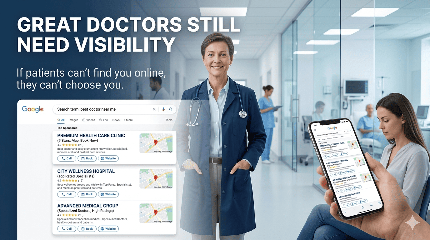Doctors Struggle Online Due to Low Visibility